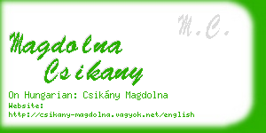 magdolna csikany business card